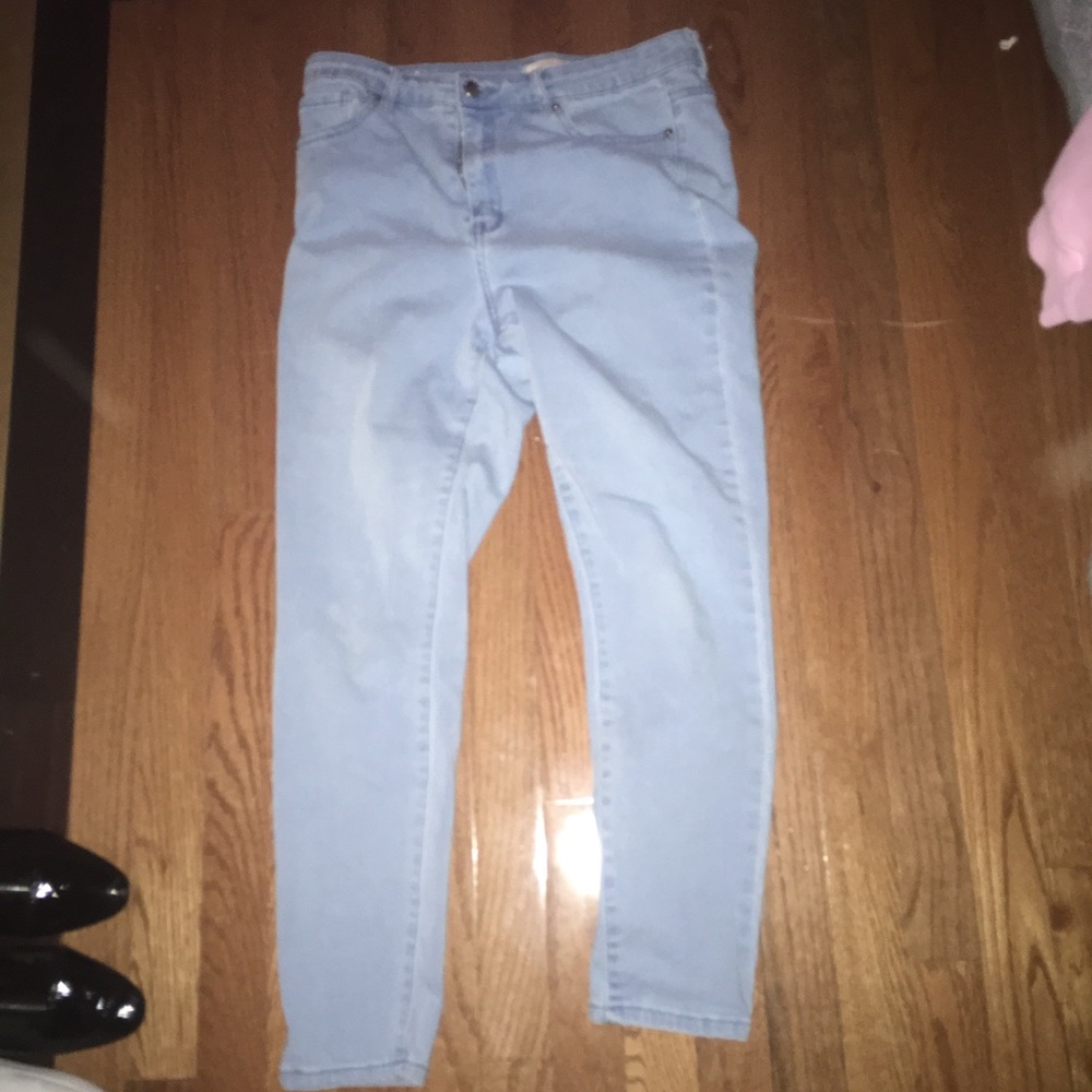 Baby blue high waisted jeans